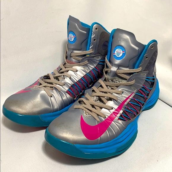 Nike Lunar Hyperdunk Grey/Fireberry-Dynamic Blue - Picture 2 of 8